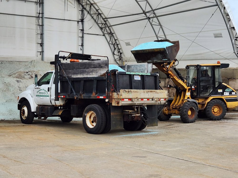 Executive Property Maintenance Salt Truck being loaded up.
